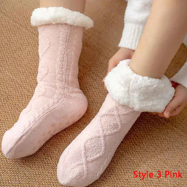 Cozy Cable Knit Sherpa-Lined Socks