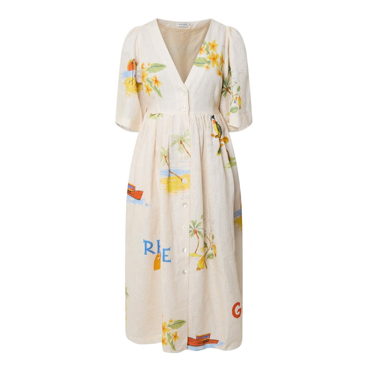 Summer Linen Midi Dress