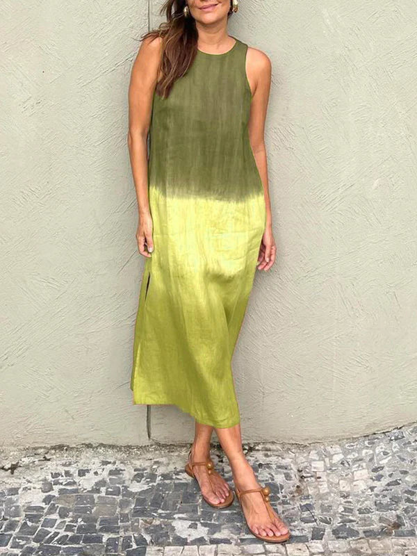 Cali Linen Sleeveless Long Dress