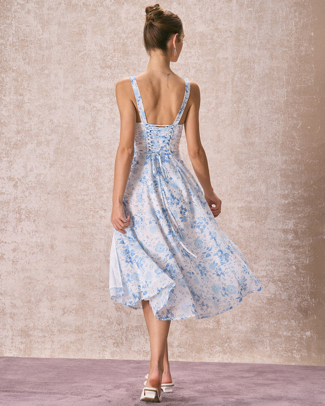 Carla Floral Ruched Midi Dress