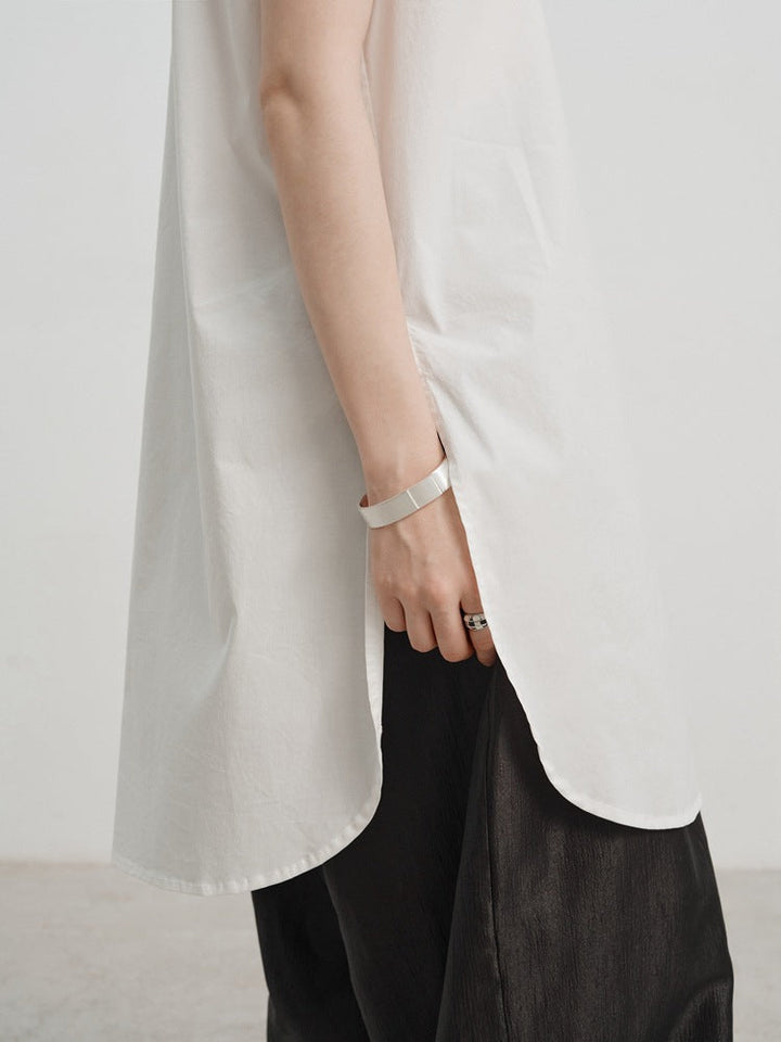 Chic Long Sleeveless Shirt