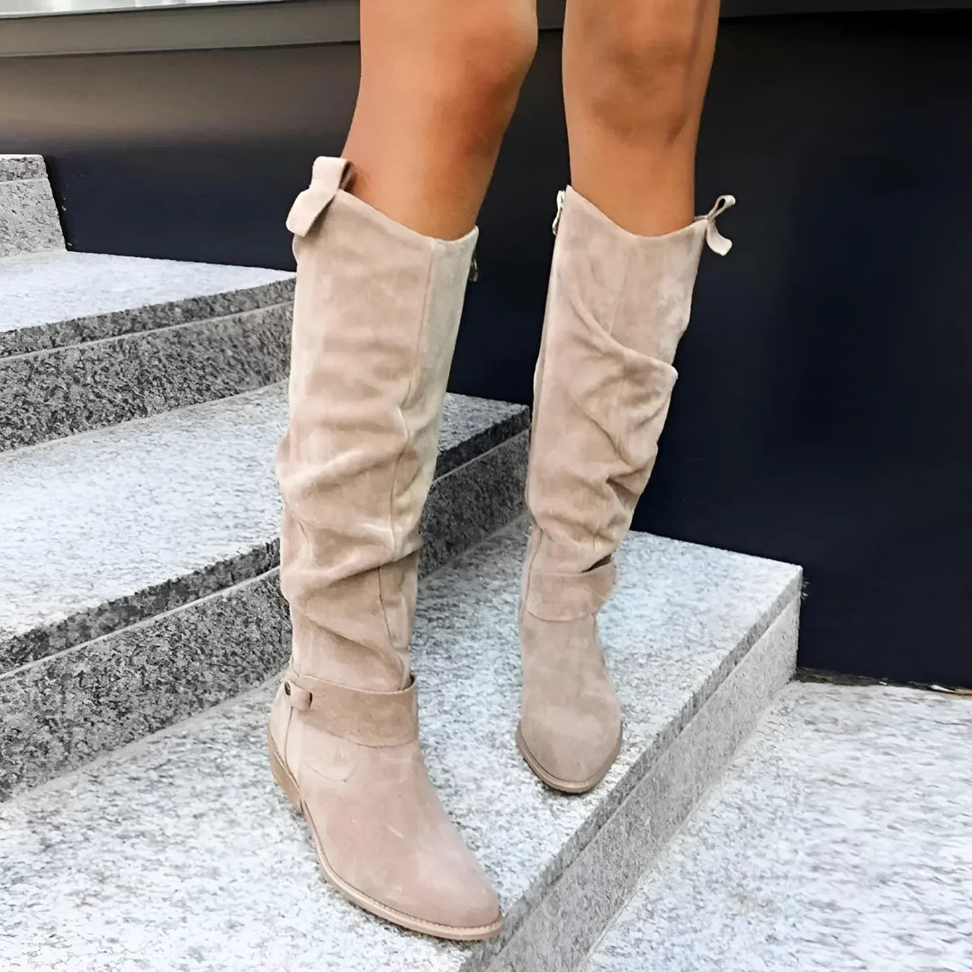 Side Zipper Knee High Boots