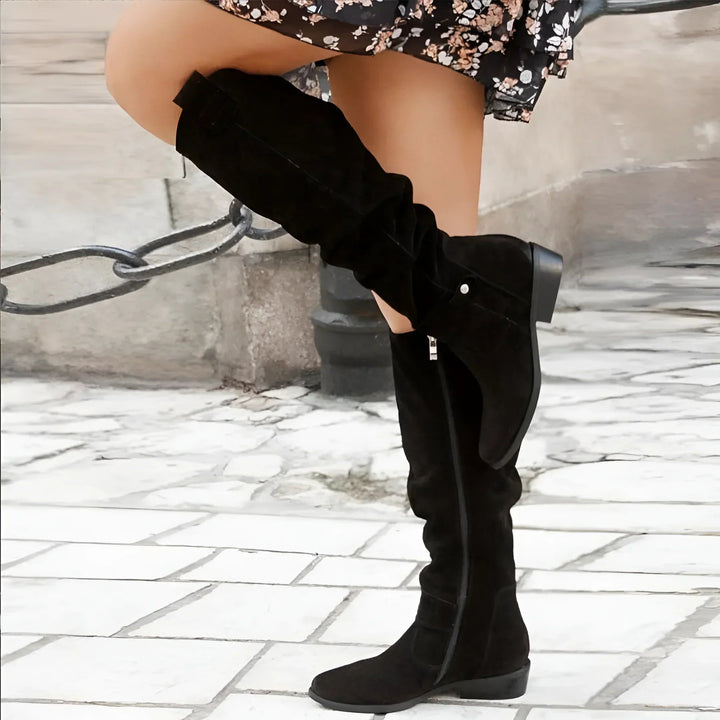 Side Zipper Knee High Boots