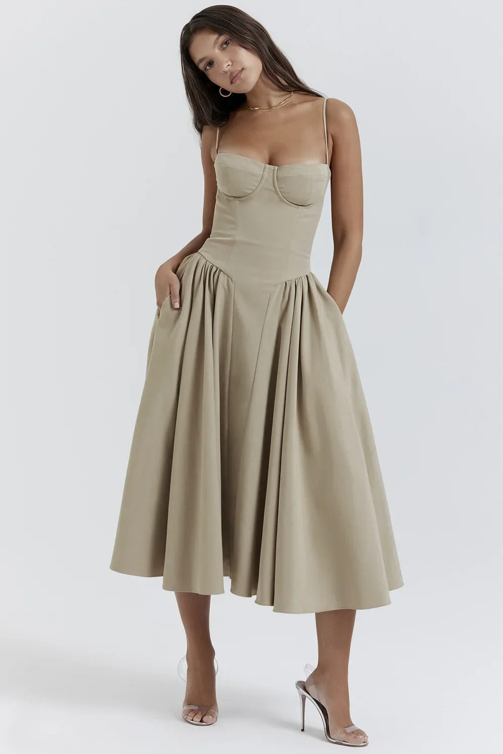 Michelle Sleeveless Midi Dress