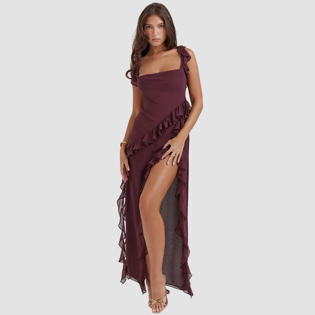 The Isabella Ruffle Maxi Dress