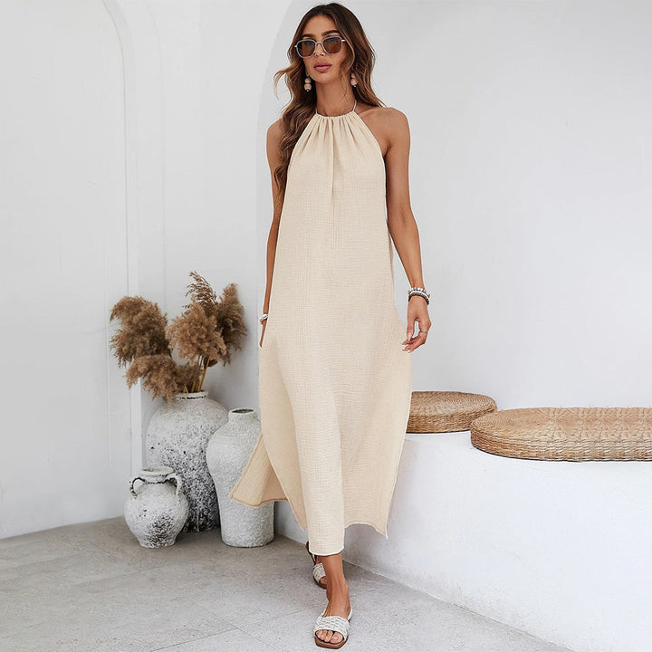 Angel Tie Back Halter Dress