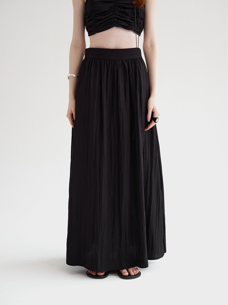 Long Pleated Light Skirt