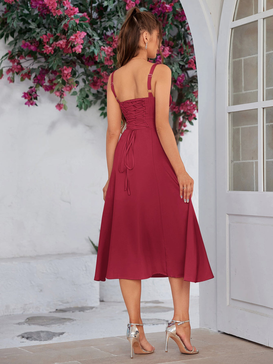 Isabella Milkmaid Midi Dress