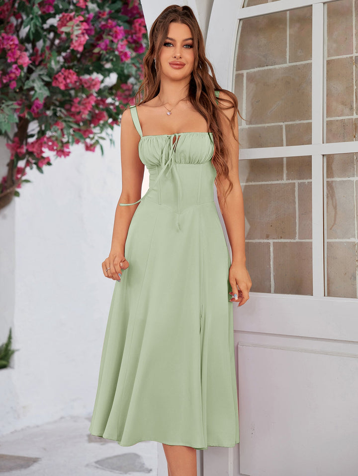 Isabella Milkmaid Midi Dress