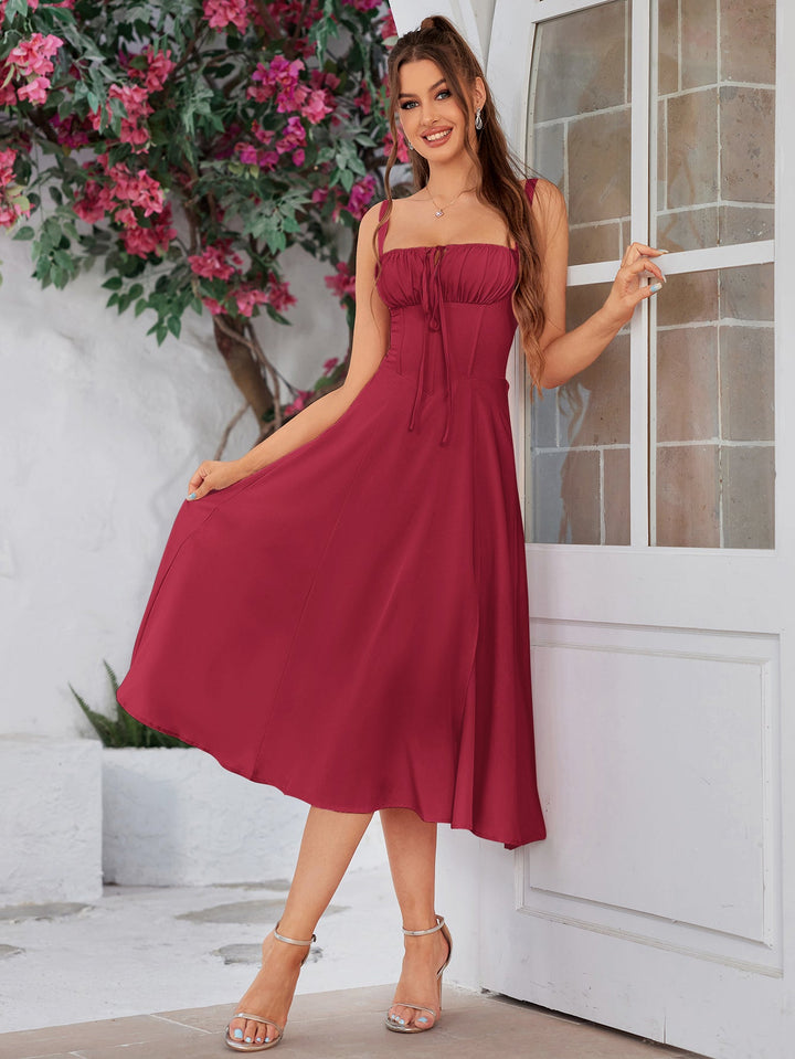 Isabella Milkmaid Midi Dress