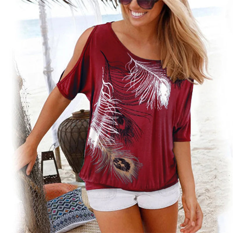 Feather Print Shirt