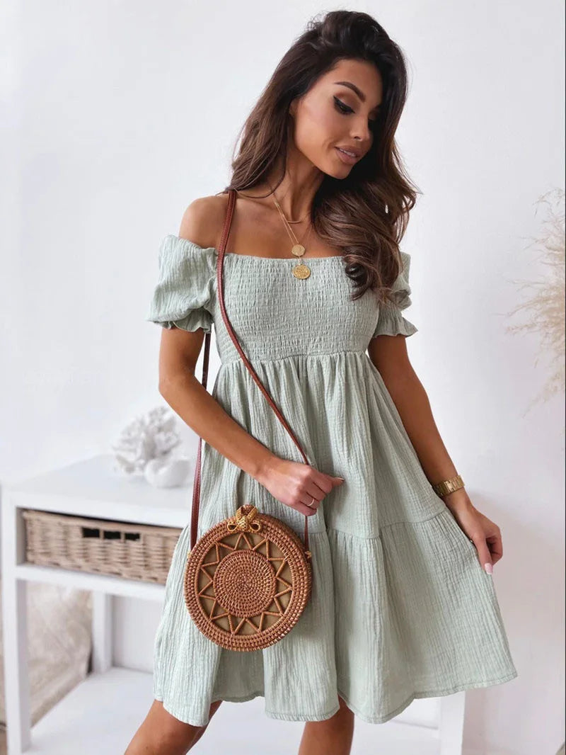 Izzy Off-Shoulder Tiered Dress