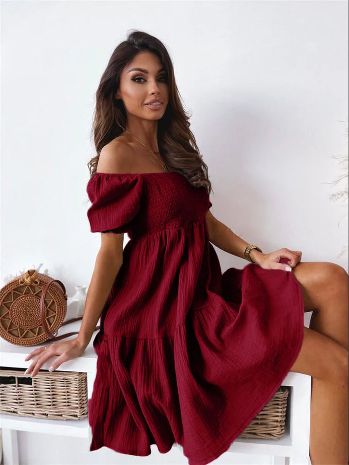 Izzy Off-Shoulder Tiered Dress