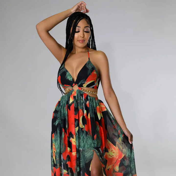 Tropical Sunset Maxi Dress