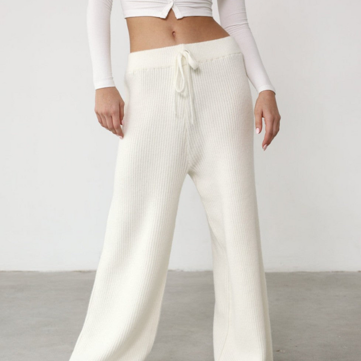 Thermal Knit Wide Leg Pant