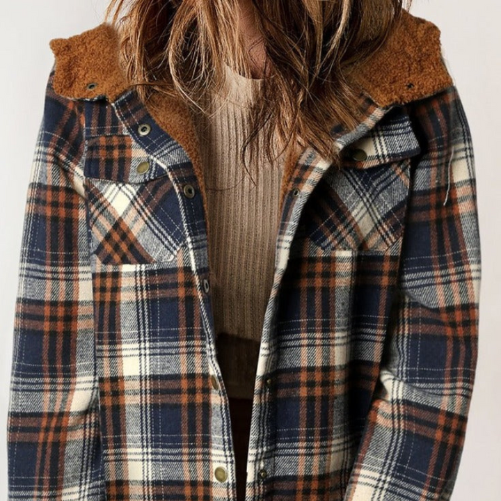 Emerson Sherpa-Lined Flannel Hooded Jacket