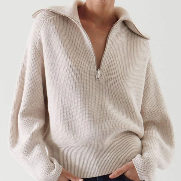 Aspen Ribbed Half-Zip Sweater