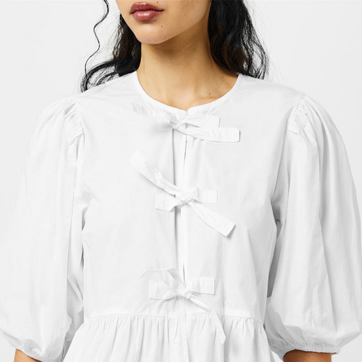 Cotton Poplin Peplum Blouse