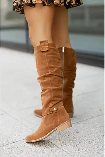 Side Zipper Knee High Boots