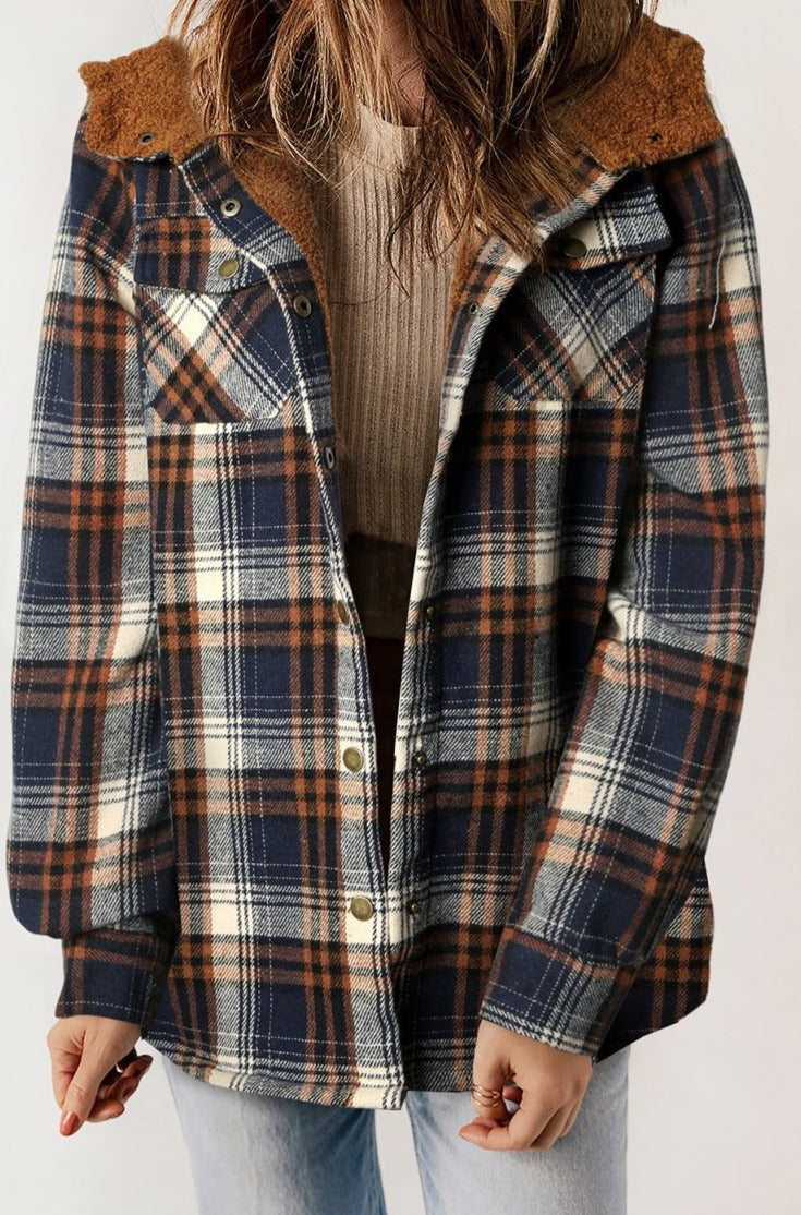 Emerson Sherpa-Lined Flannel Hooded Jacket