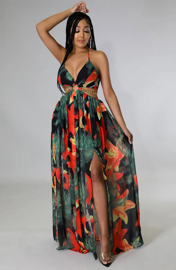 Tropical Sunset Maxi Dress