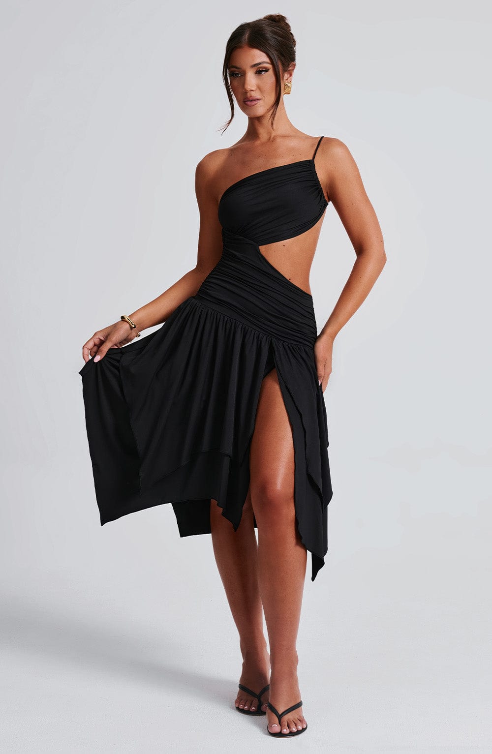 Stella Midi Dress - Black