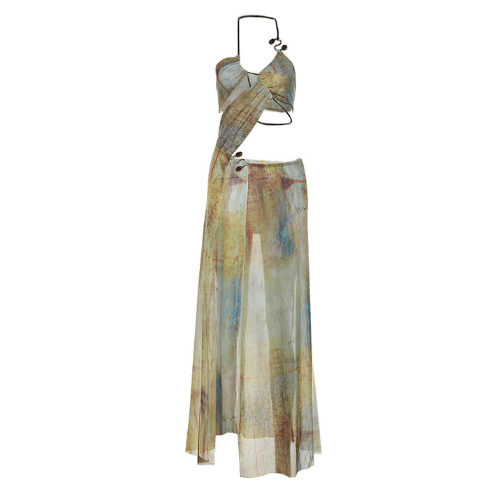 Ethereal Wrap Maxi Dress