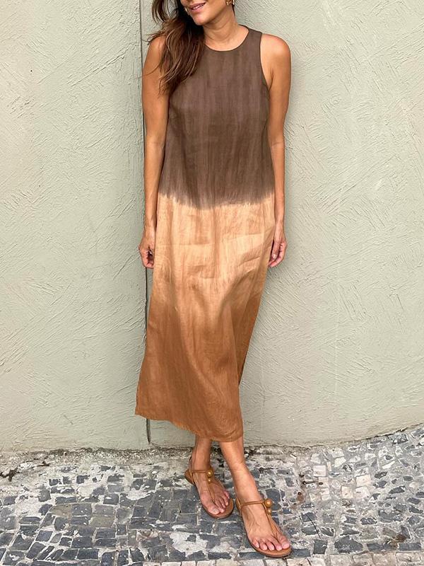 Cali Linen Sleeveless Long Dress