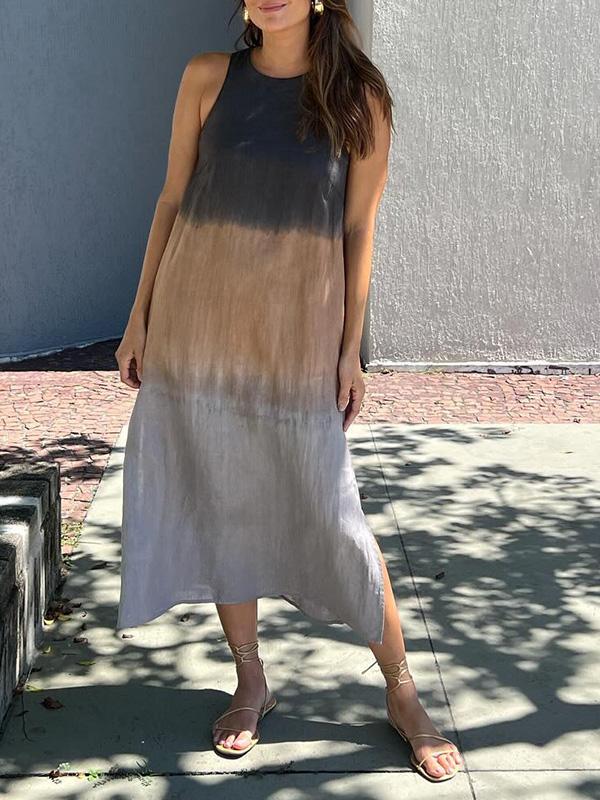 Cali Linen Sleeveless Long Dress