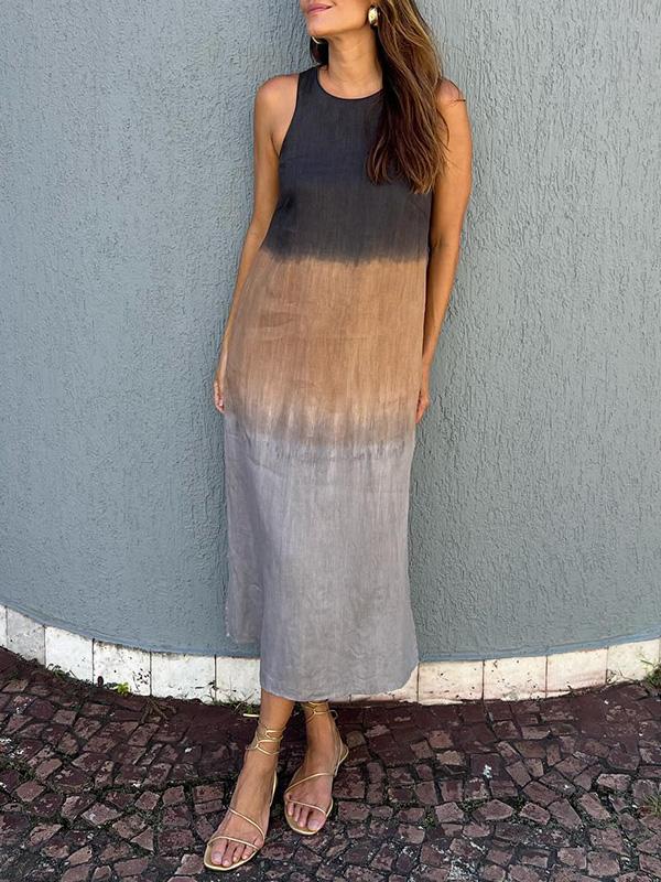 Cali Linen Sleeveless Long Dress