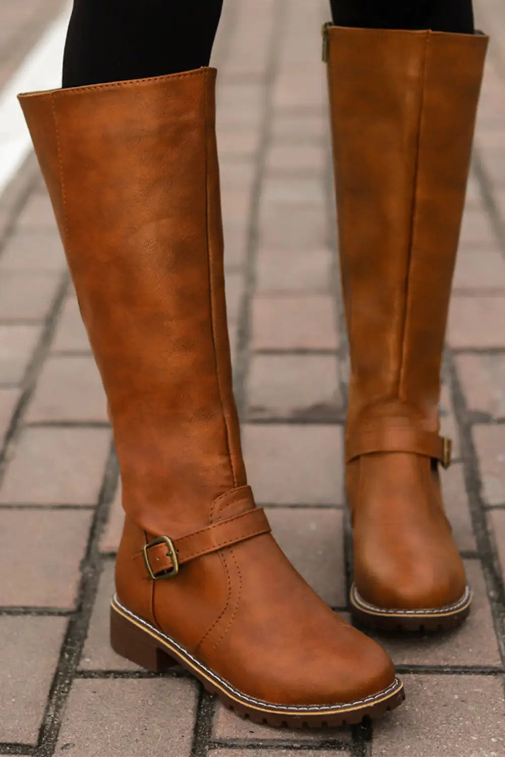 The Janis Wide Calf Leather Boot