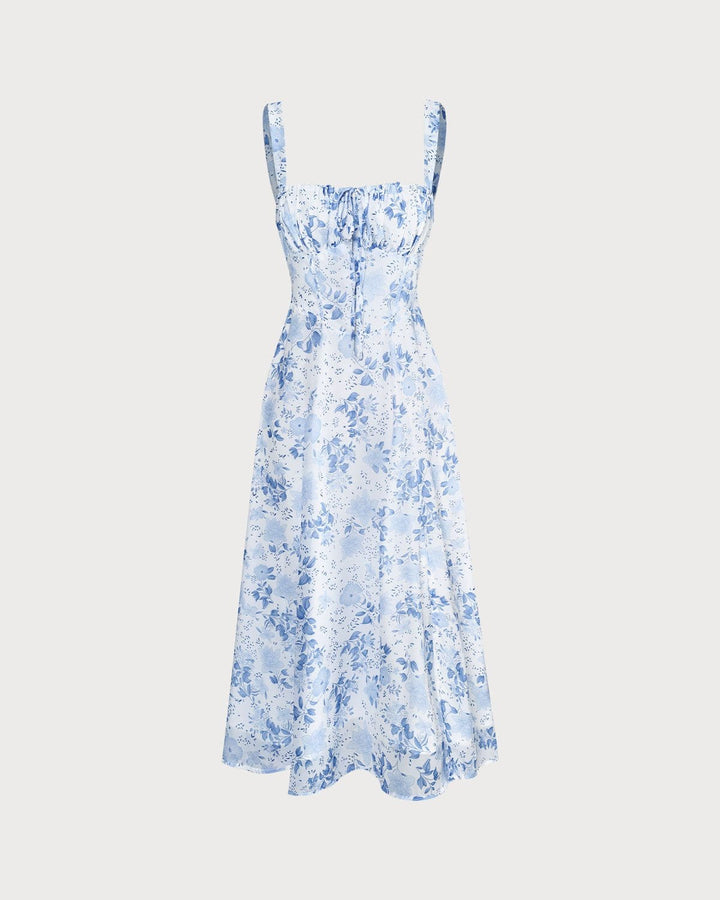 Carla Floral Ruched Midi Dress